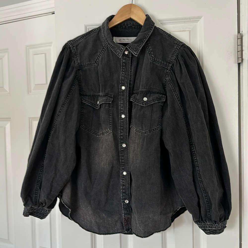 We the Free Black Denim Shirt/Jacket size L